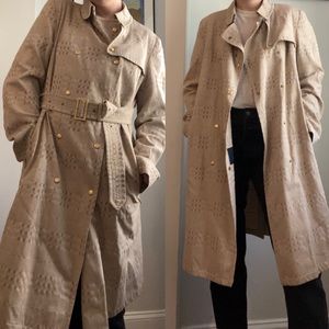 Burberry London Checkered Middle Length Trench Coat